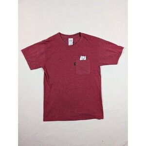 RIPNDIP Lord Nermal Small Burgundy Pocket Tee Cat Flipping You Off TSHIRT Finger
